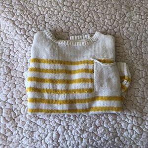 Yellow striped sweater